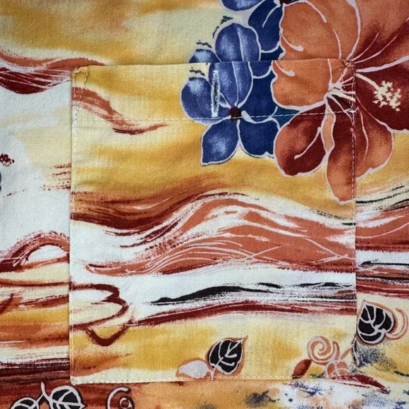 VTG Angelica Floral Hawaiian Shirt USA Tropical‎ Aloha Print Button Collar XL